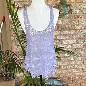FANG LAVENDER CROCHET TANK …..300